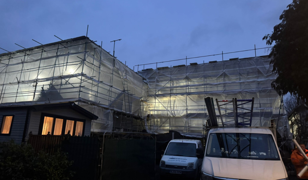 Project showing Temporary Roof Scaffolding