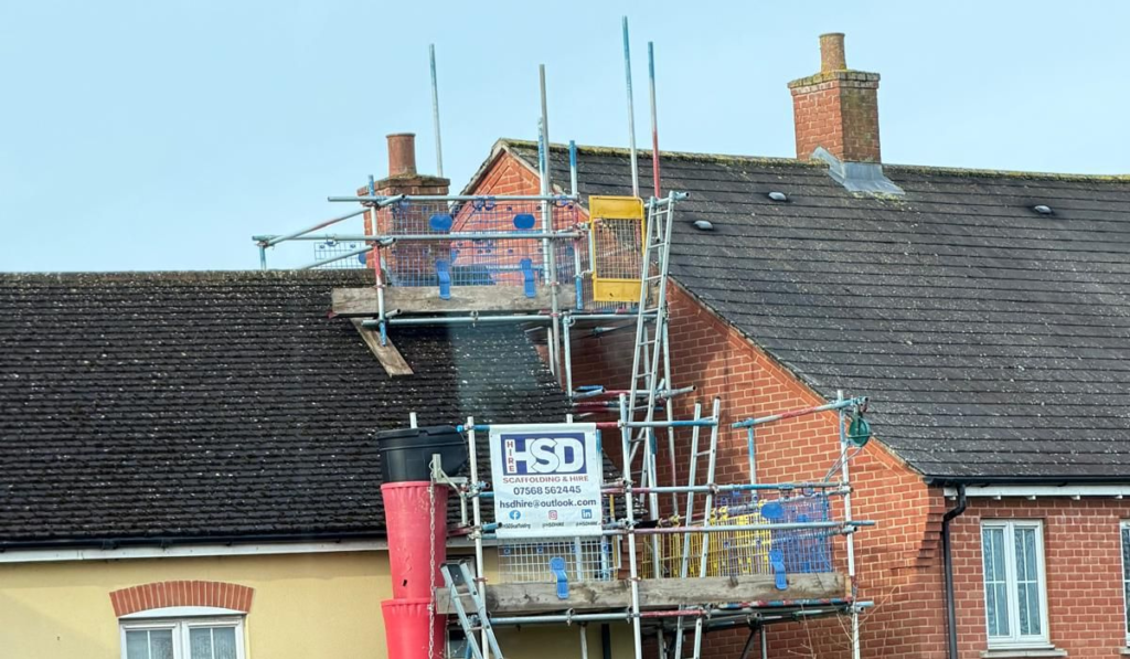 Project showing Chimney Stack Scaffolding